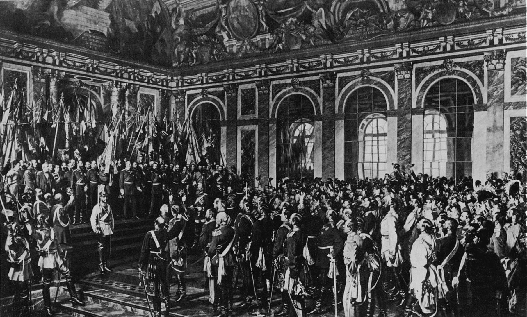 Конституция германии 1871 года. Провозглашение германской империи в Версале. Провозглашение германской империи 1871. Провозглашена Германская Империя 1871.