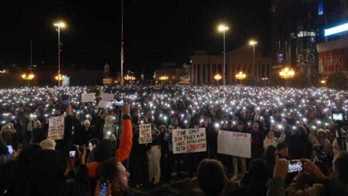 protest north macedonia