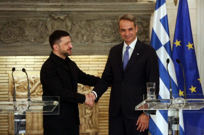 ΣΥΝΑΝΤΗΣΗ ΠΡΩΘΥΠΟΥΡΓΟΥ ΜΗΤΣΟΤΑΚΗ Κ. ΜΕ ΠΡΟΕΔΡΟ ΟΥΚΡΑΝΙΑΣ ZELENSKY V. - ΔΗΛΩΣΕΙΣ