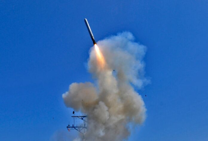 Tomahawk missile launch