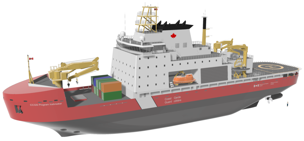 Επίσημη απεικόνιση παγοθραυστικού Polar Class 3 της Καναδικής Ακτοφυλακής