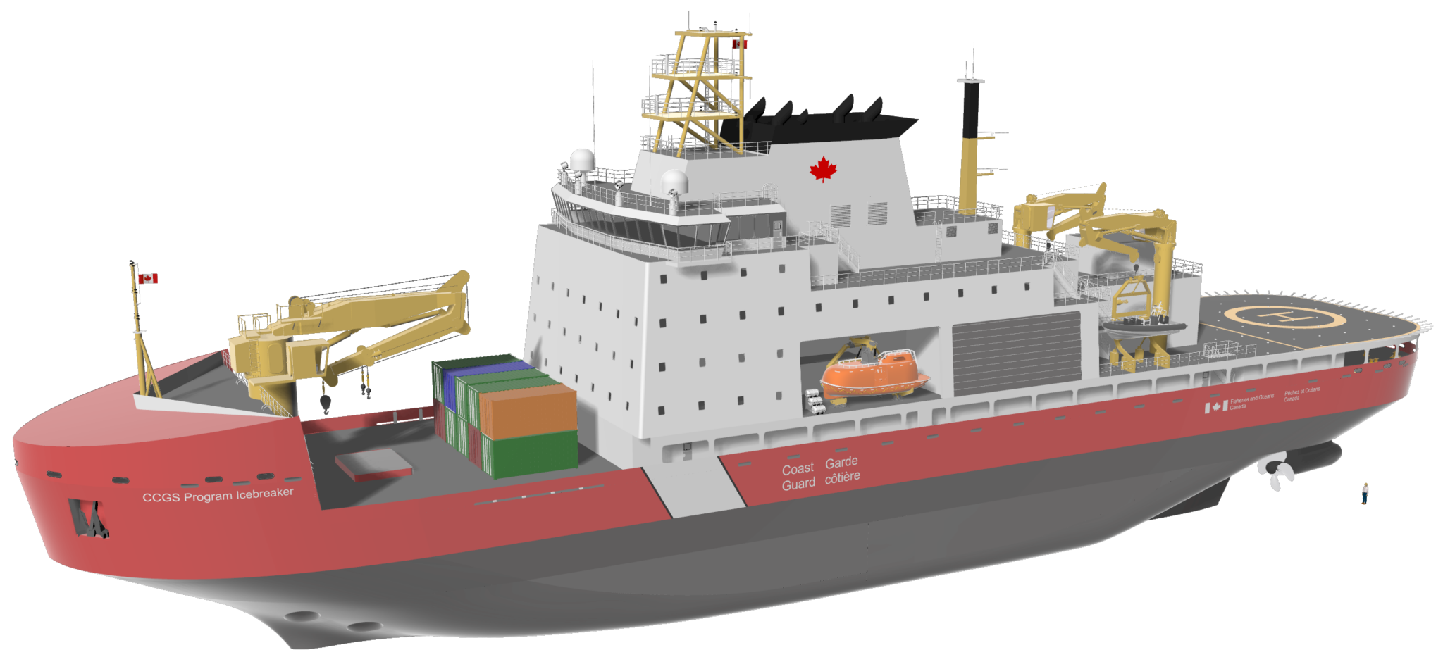 Επίσημη απεικόνιση παγοθραυστικού Polar Class 3 της Καναδικής Ακτοφυλακής