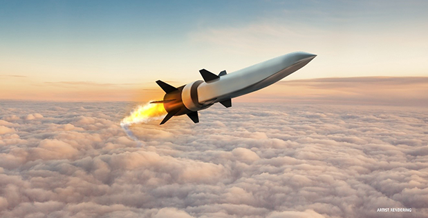 Καλλιτεχνική απεικόνιση υπερηχητικού πυραύλου cruise HAWC