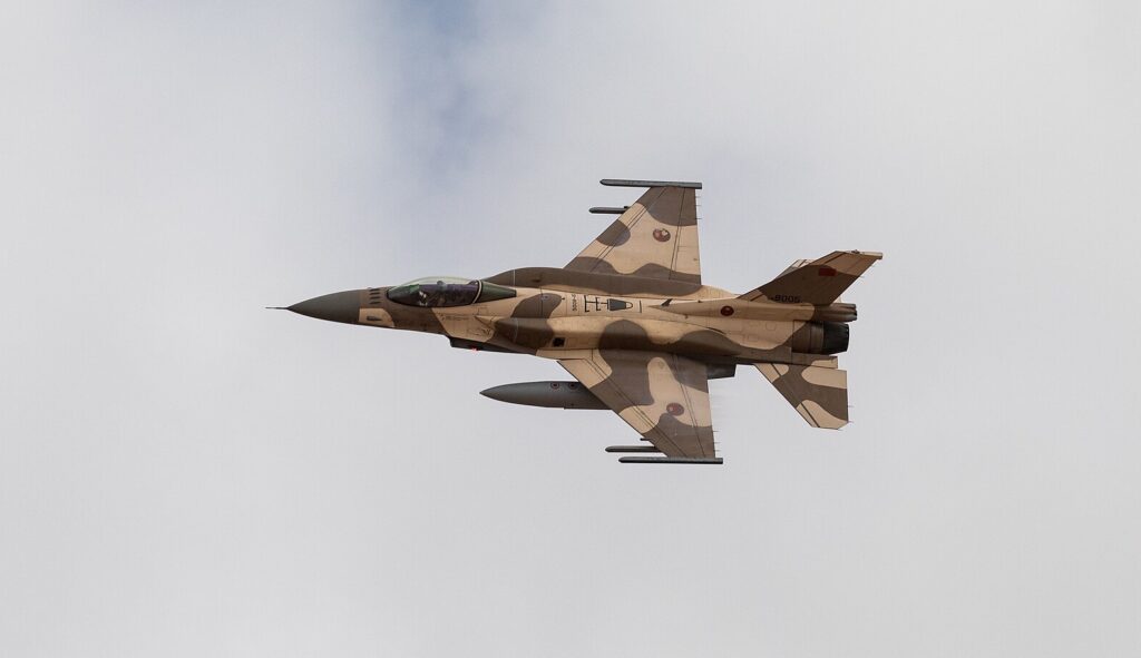 Μαχητικό F-16C της Βασιλικής Μαροκινής Αεροπορίας σε πτήση