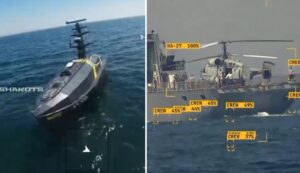 Ρωσική κορβέτα Soobrazitelny όπως καταγράφηκε από το USV Stormborn X-WAVE κοντά στο Bornholm