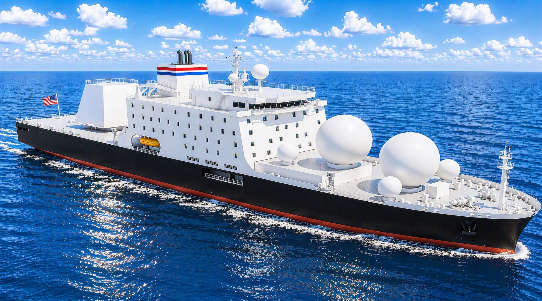 Απεικόνιση νέου αμερικανικού Missile Range Instrumentation Vessel