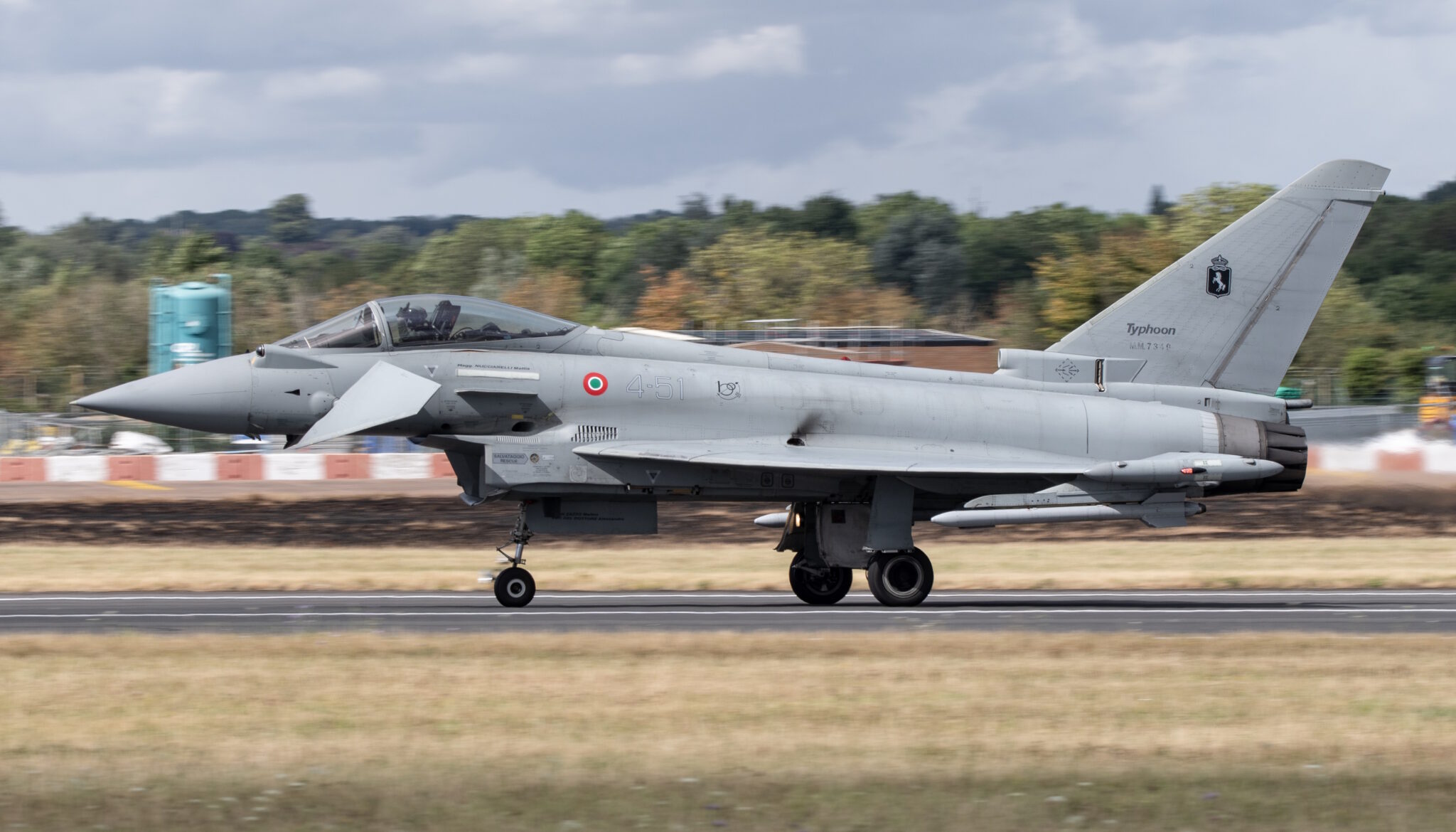 Eurofighter Typhoon της Ιταλικής Αεροπορίας σε διάδρομο